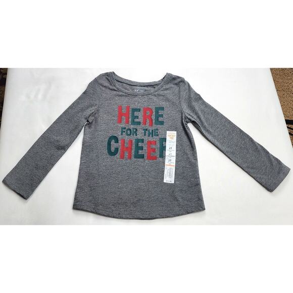 Jumping Beans Toddler Boy Softest Tee T-Shirt Size 2T Gray Long Sleeve - Picture 1 of 4